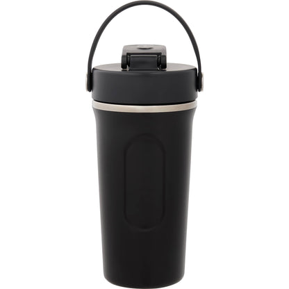 Front View of Black Hydro Flask 24oz Shaker Bottle plain