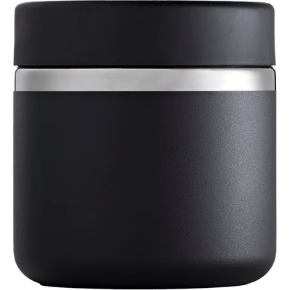 Front View of Black Hydro Flask Insulated Food Jar 20oz plain