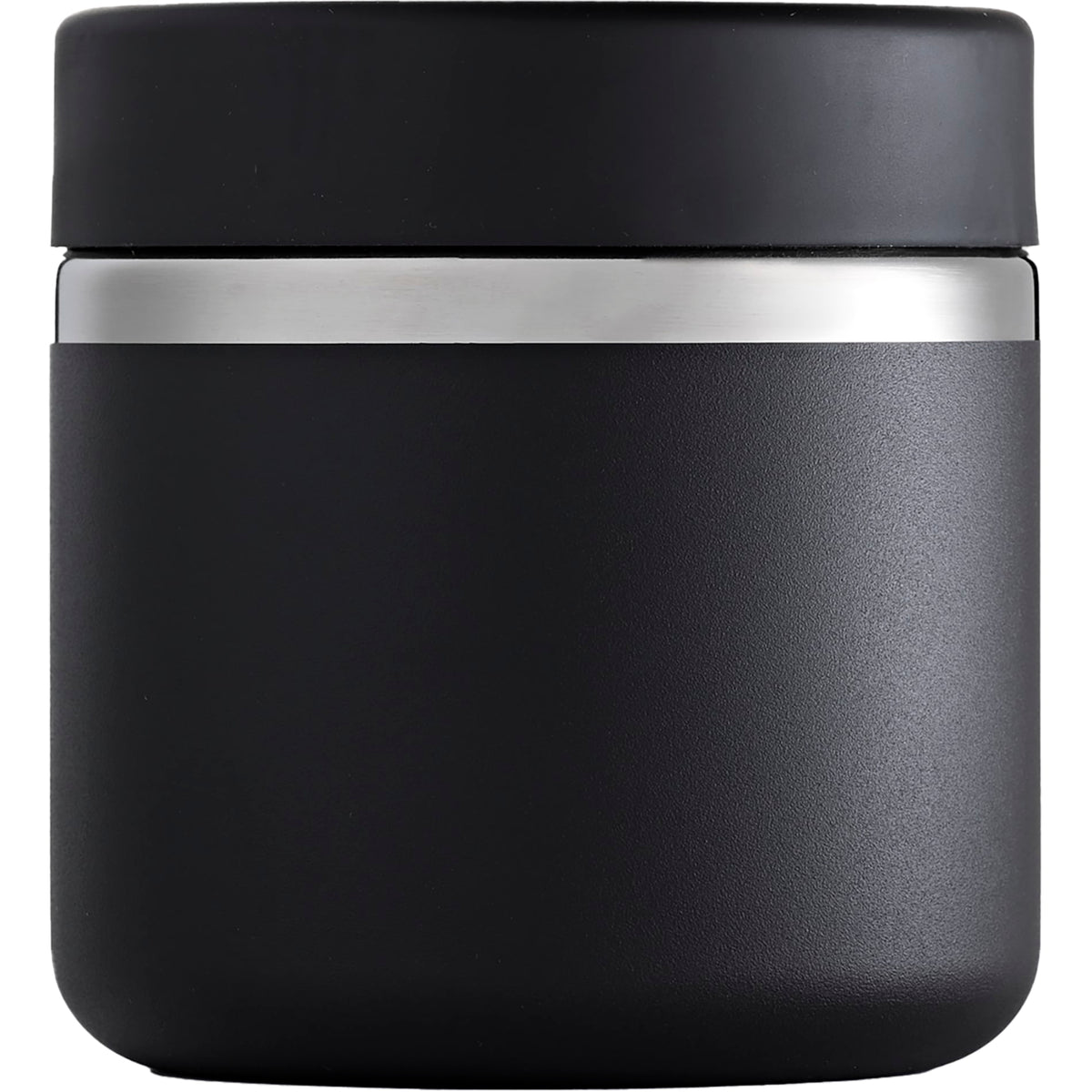 Front View of Black Hydro Flask Insulated Food Jar 20oz plain