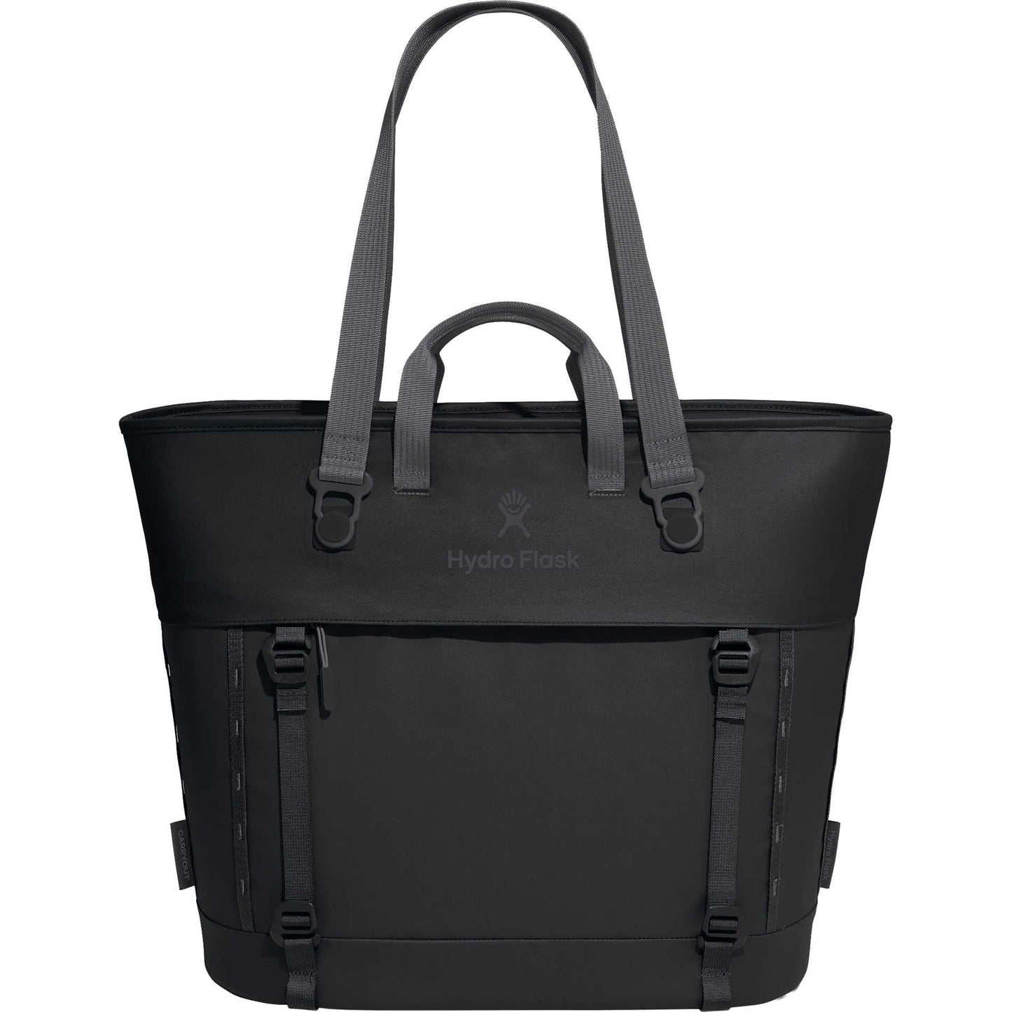 Front View of Black Hydro Flask® Maxi 30L Insulated Tote plain