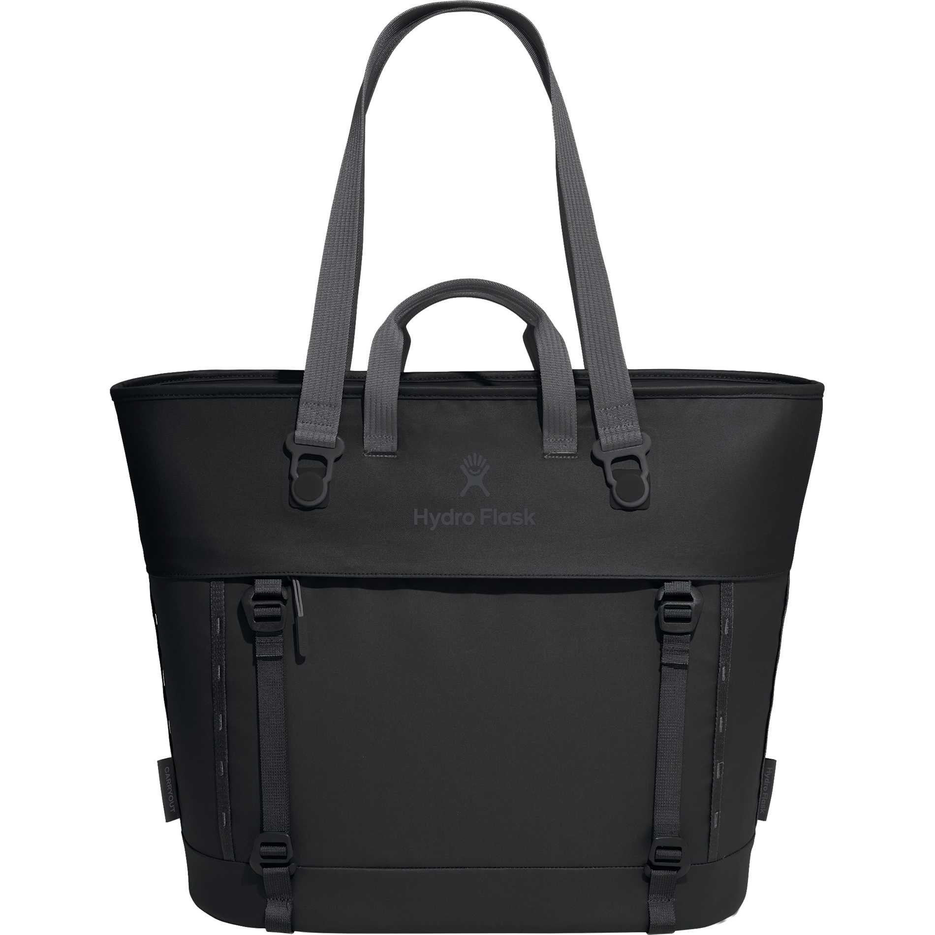 Front View of Black Hydro Flask® Maxi 30L Insulated Tote plain