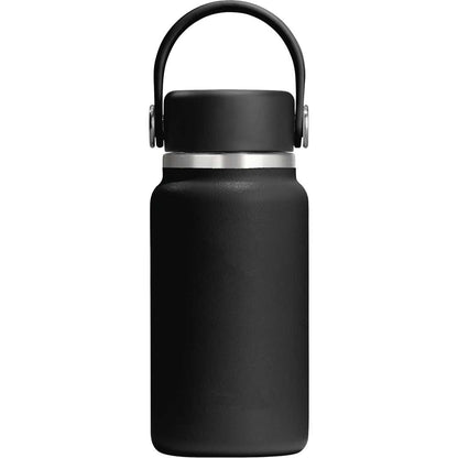 Front View of Black Hydro Flask® Micro Hydro Bottle 200ml plain