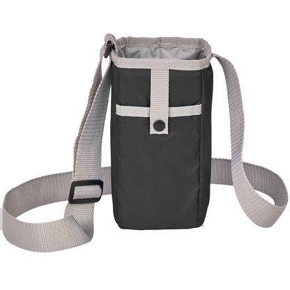 Front View of Black Insulated Bottle Sling plain