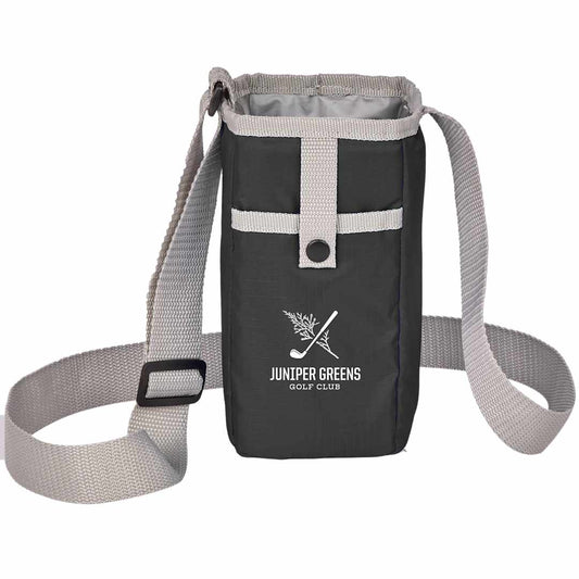 Front View of Black Insulated Bottle Sling