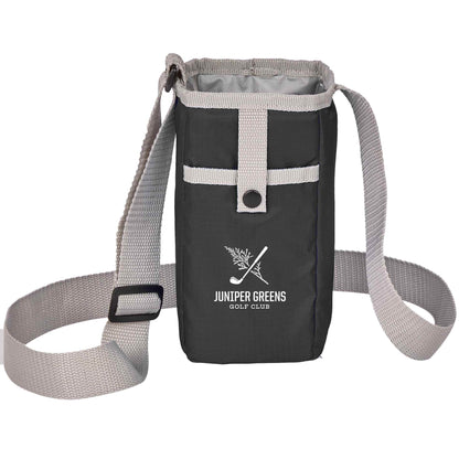 Front View of Black Insulated Bottle Sling
