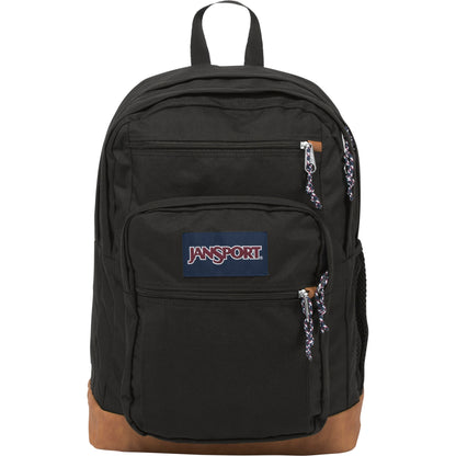 Front View of Black JanSport Cool Student 15" Computer Backpack plain