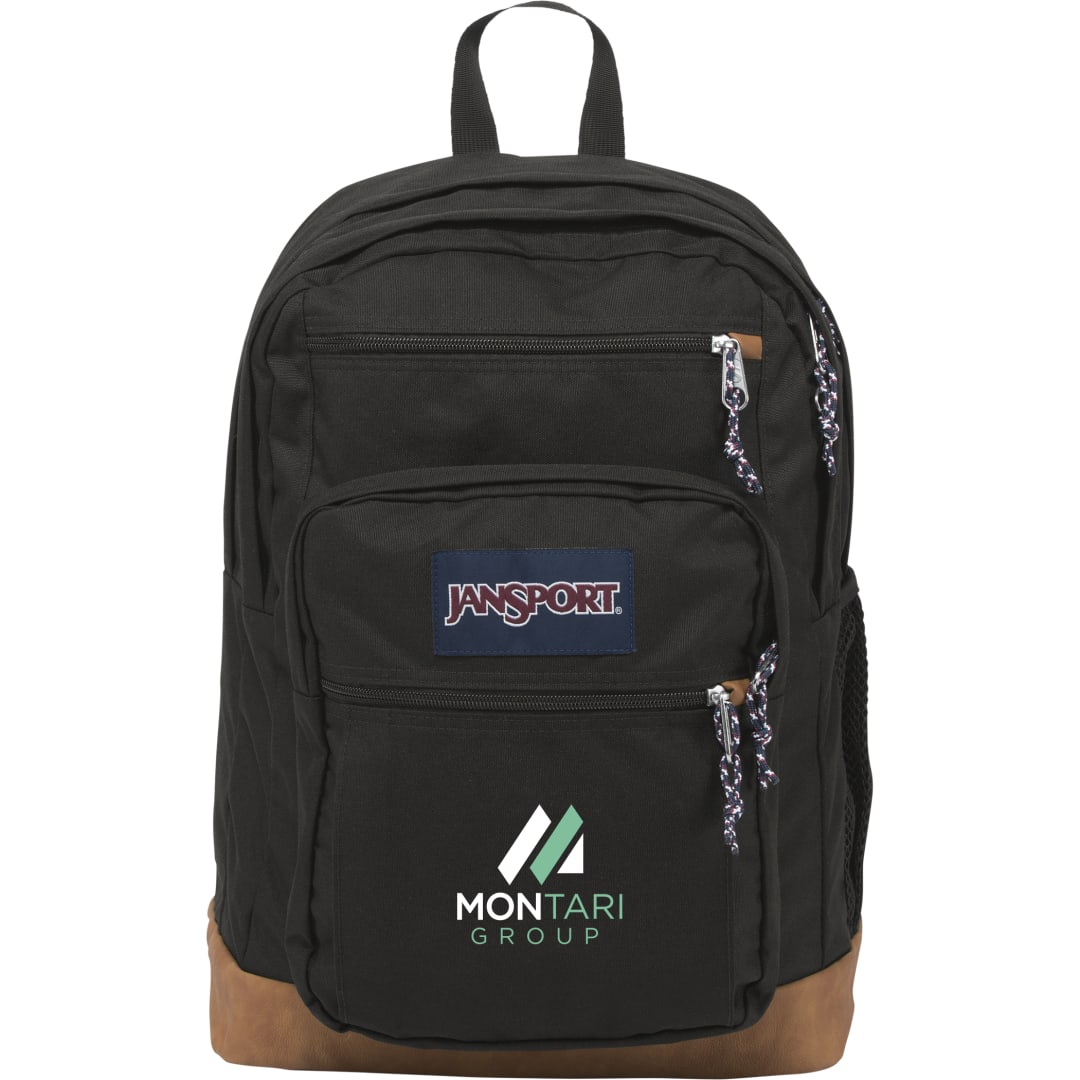 Front View of Black JanSport Cool Student 15" Computer Backpack