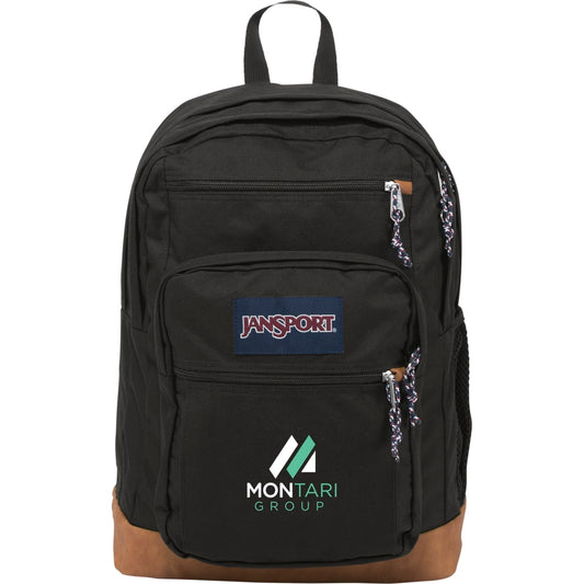 Front View of Black JanSport Cool Student 15" Computer Backpack