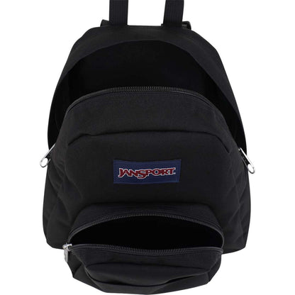 Front View of Black Jansport Half Pint Backpack plain