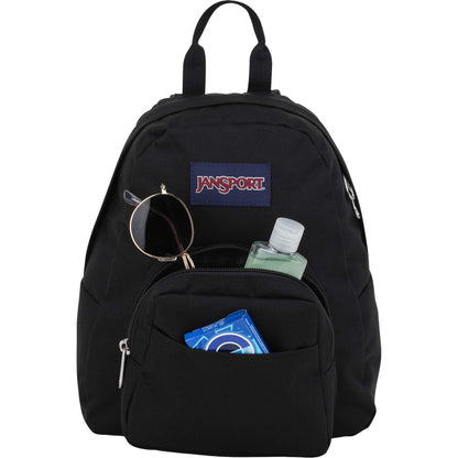 Front View of Black Jansport Half Pint Backpack plain
