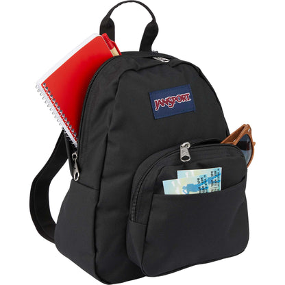 Front View of Black Jansport Half Pint Backpack
