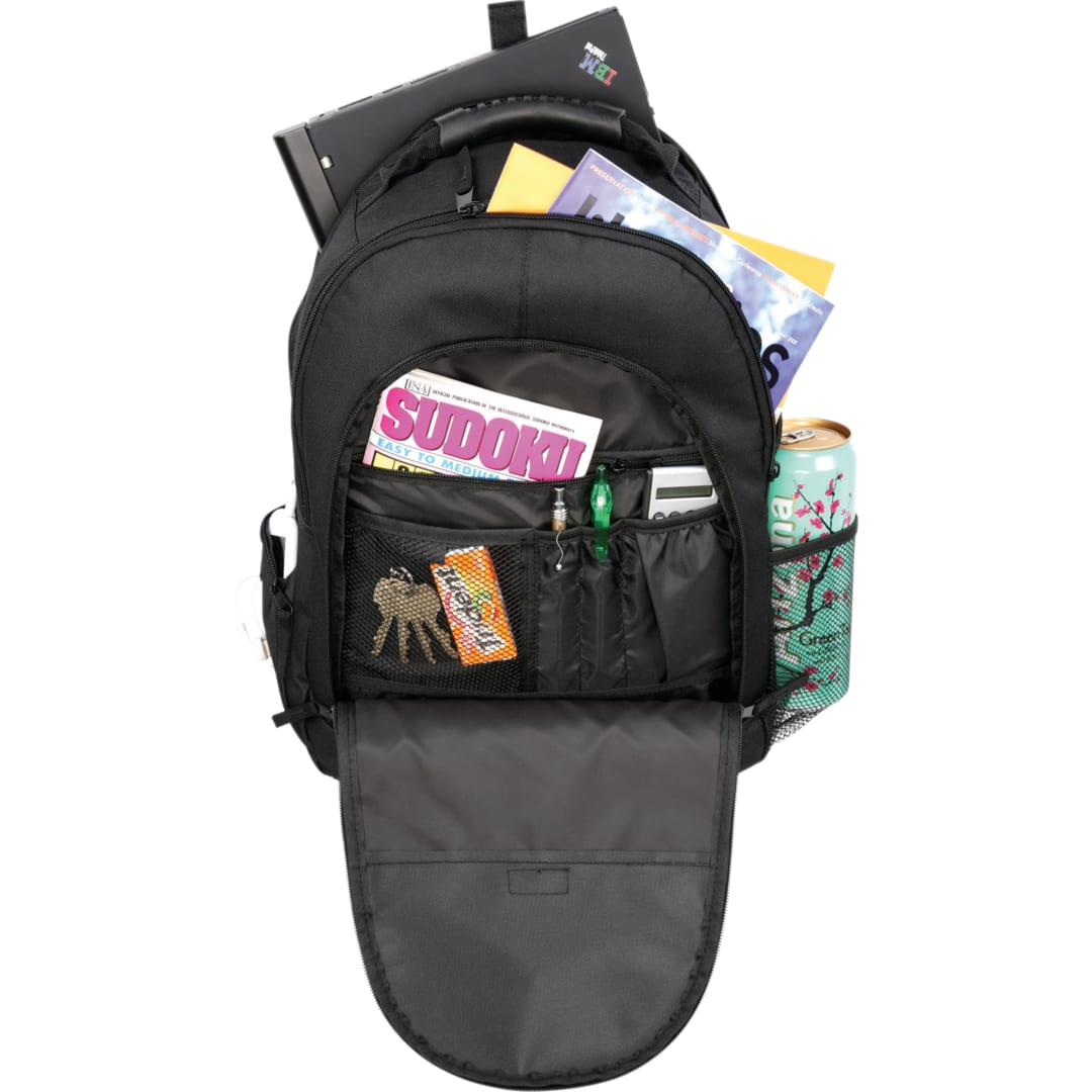 Front View of Black Journey 15" Computer Backpack