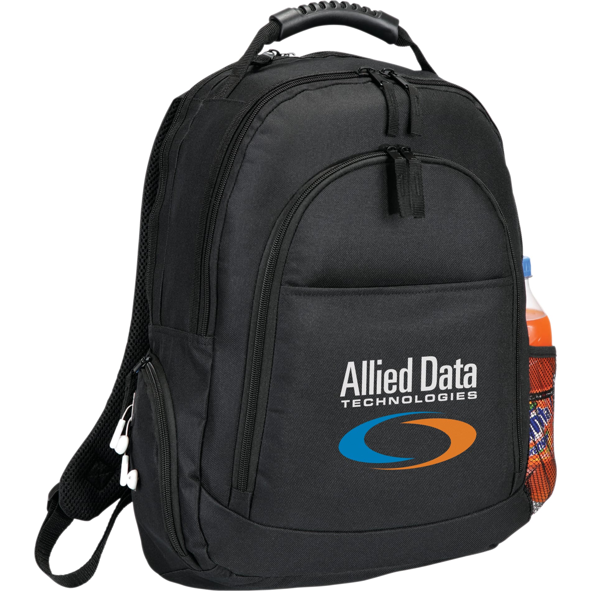 Front View of Black Journey 15" Computer Backpack