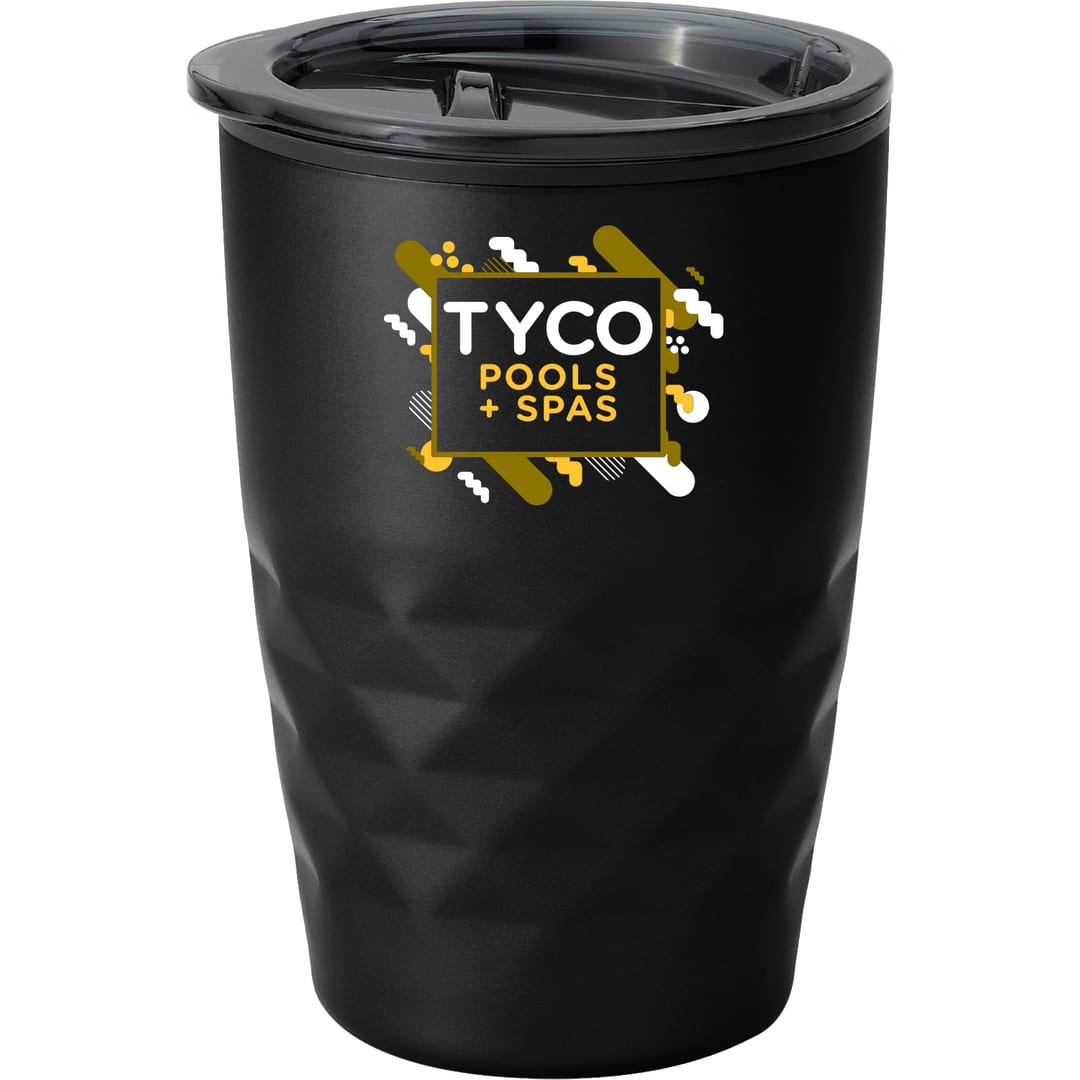Front View of Black Kappa 12oz Tumbler