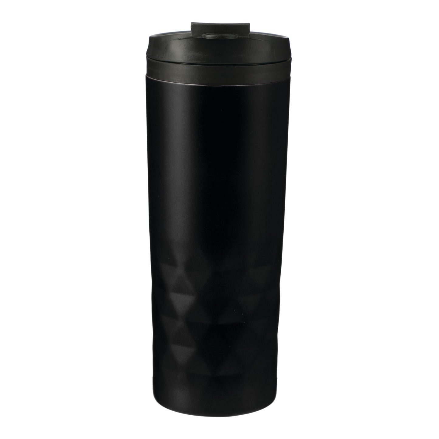 Front View of Black Kappa 16oz Tumbler plain