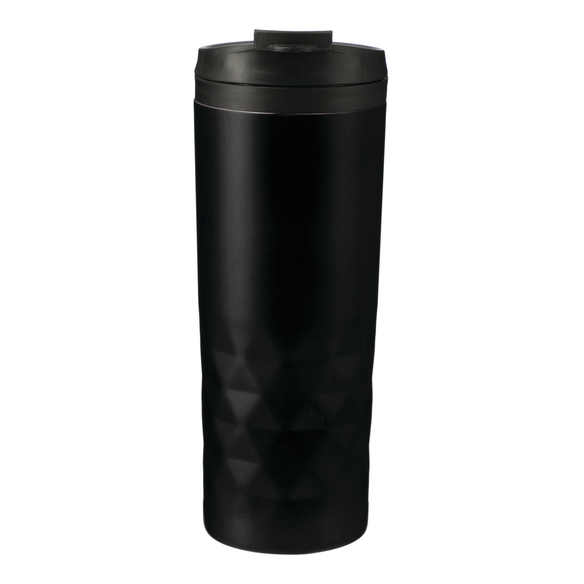 Front View of Black Kappa 16oz Tumbler plain