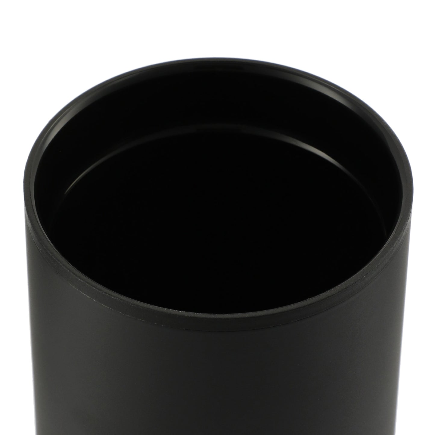 Front View of Black Lagom 16oz Tumbler w/ SS Straw