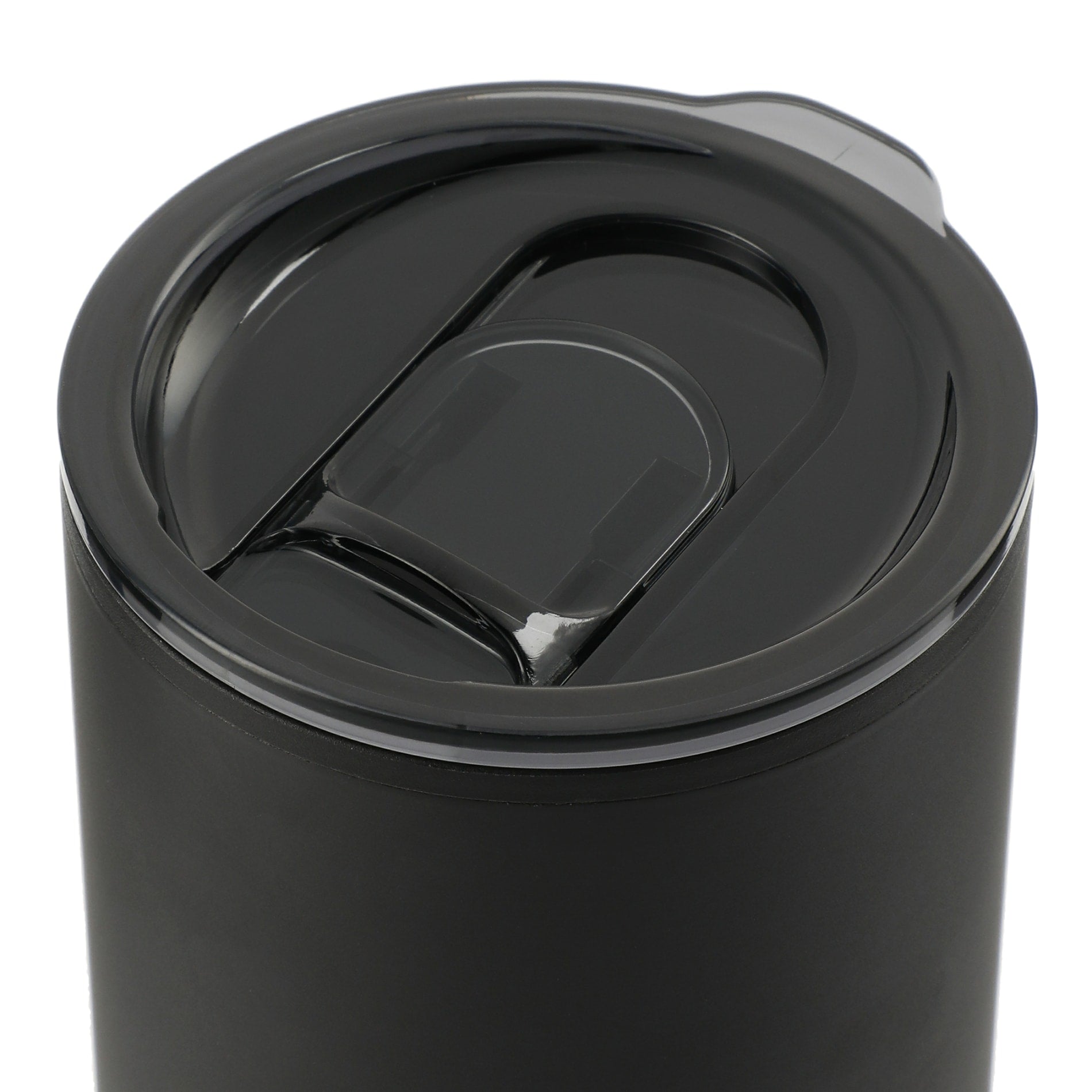 Front View of Black Lagom 16oz Tumbler w/ SS Straw