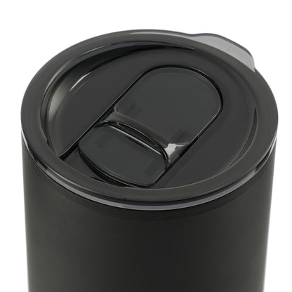 Front View of Black Lagom 16oz Tumbler w/ SS Straw