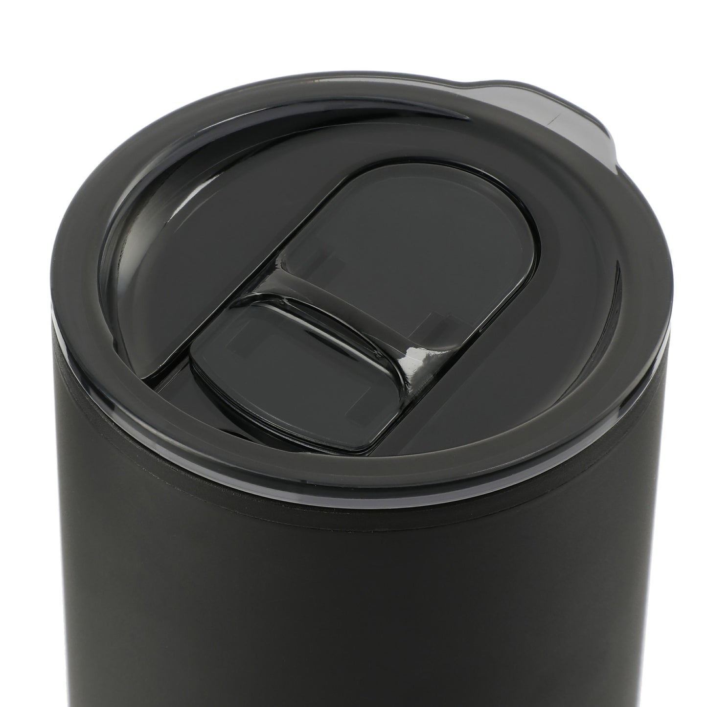 Front View of Black Lagom 16oz Tumbler w/ SS Straw