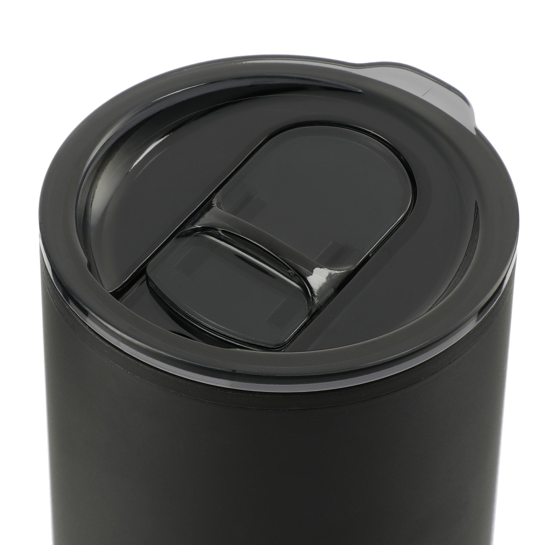 Front View of Black Lagom 16oz Tumbler w/ SS Straw