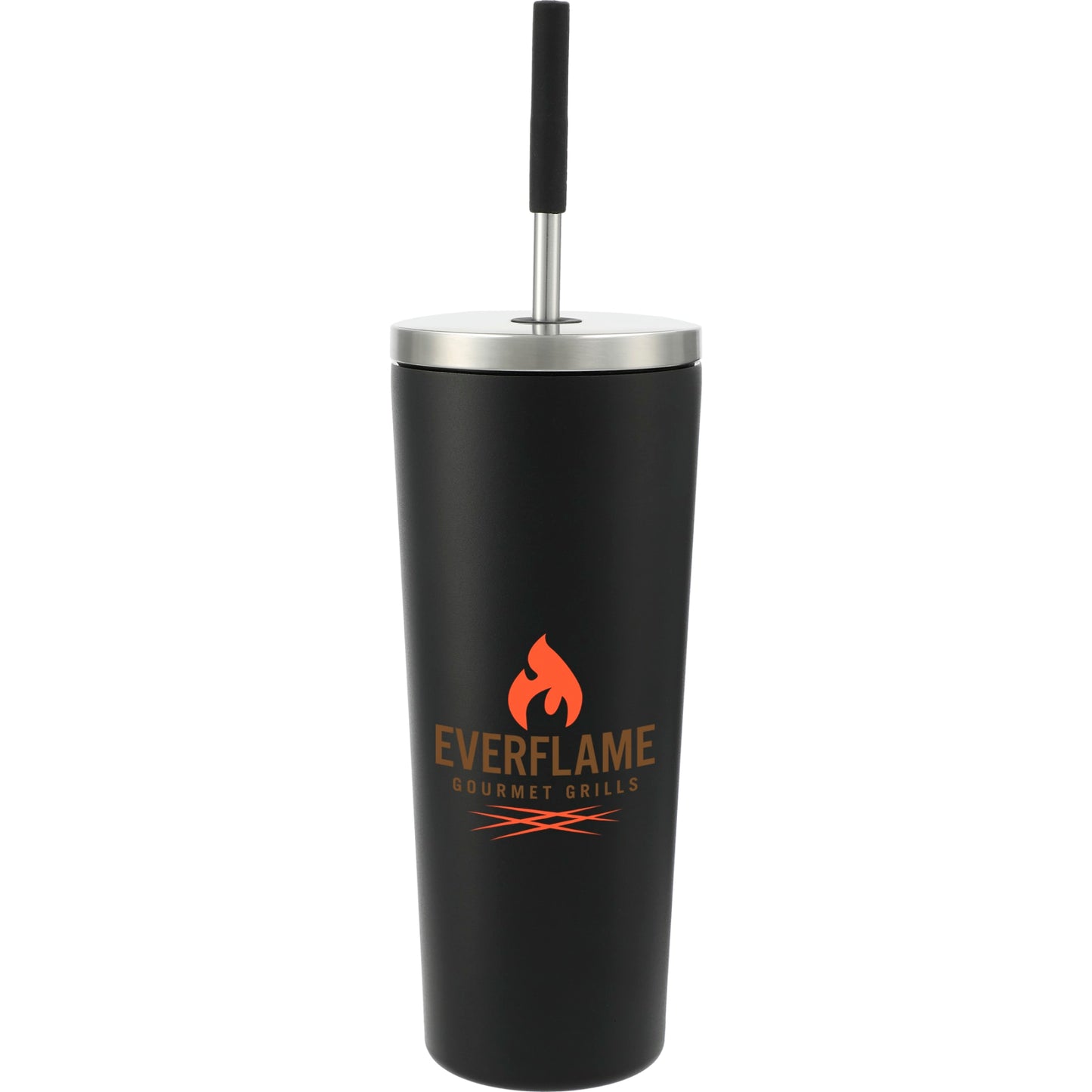 Front View of Black Maia 2-in-1 Copper Vacuum Tumbler Kit 24oz