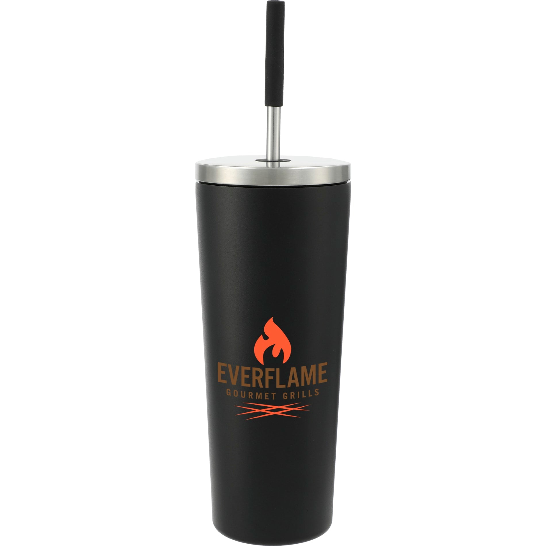 Front View of Black Maia 2-in-1 Copper Vacuum Tumbler Kit 24oz