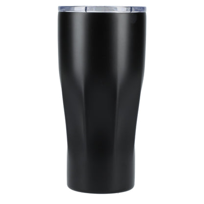 Front View of Black Mega Victor Recycled Vacuum Insulated Tumbler 30oz plain