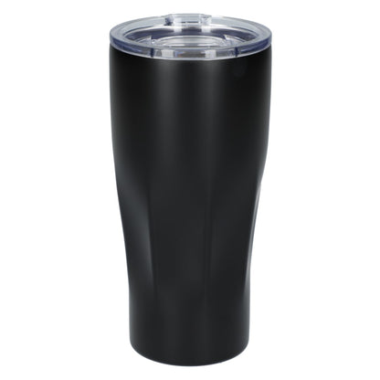 Front View of Black Mega Victor Recycled Vacuum Insulated Tumbler 30oz plain