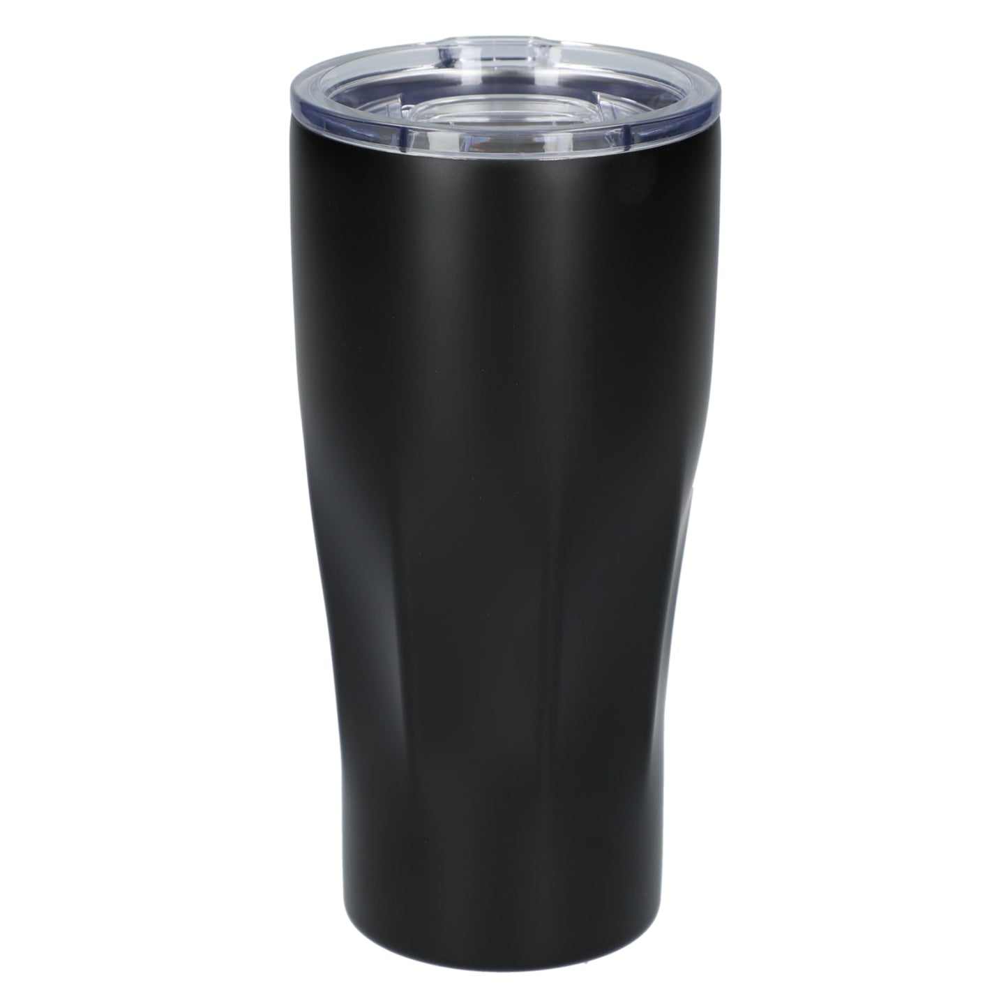 Front View of Black Mega Victor Recycled Vacuum Insulated Tumbler 30oz plain