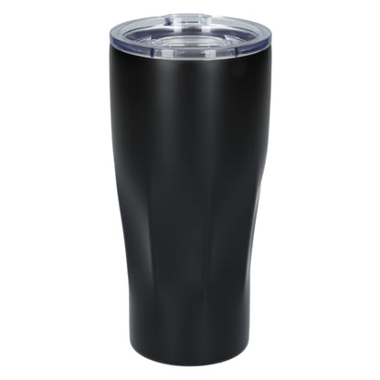 Front View of Black Mega Victor Recycled Vacuum Insulated Tumbler 30oz plain