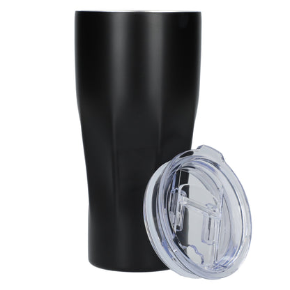 Front View of Black Mega Victor Recycled Vacuum Insulated Tumbler 30oz plain