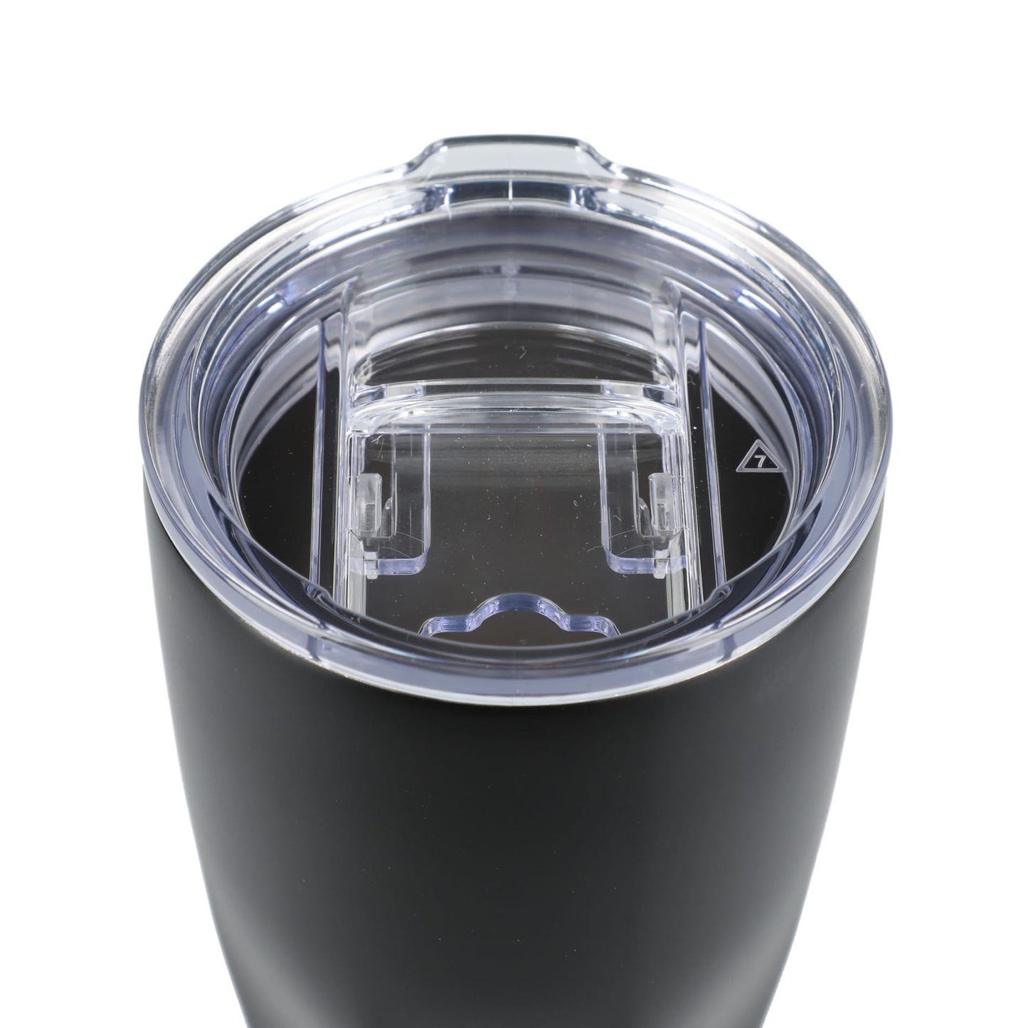 Front View of Black Mega Victor Recycled Vacuum Insulated Tumbler 30oz plain