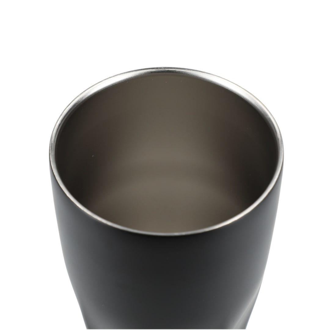Front View of Black Mega Victor Recycled Vacuum Insulated Tumbler 30oz plain