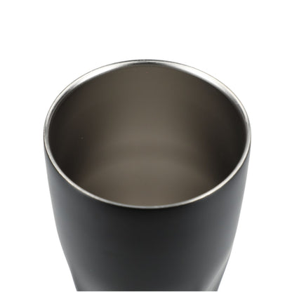 Front View of Black Mega Victor Recycled Vacuum Insulated Tumbler 30oz plain