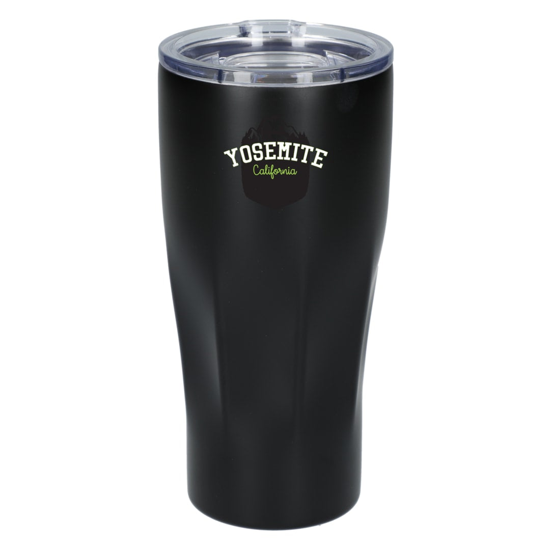 Front View of Black Mega Victor Recycled Vacuum Insulated Tumbler 30oz