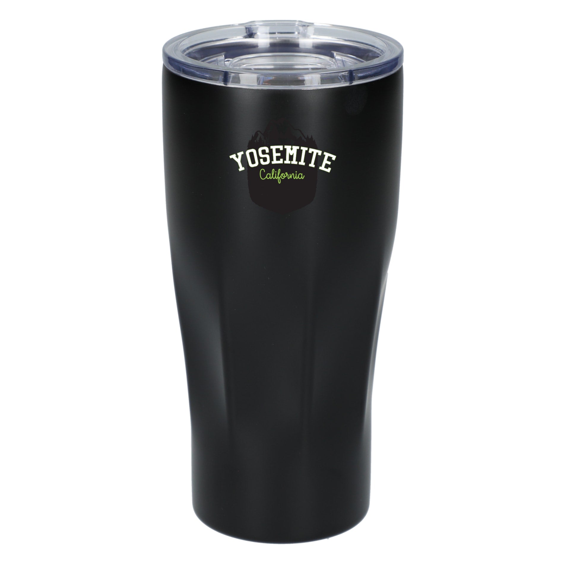 Front View of Black Mega Victor Recycled Vacuum Insulated Tumbler 30oz