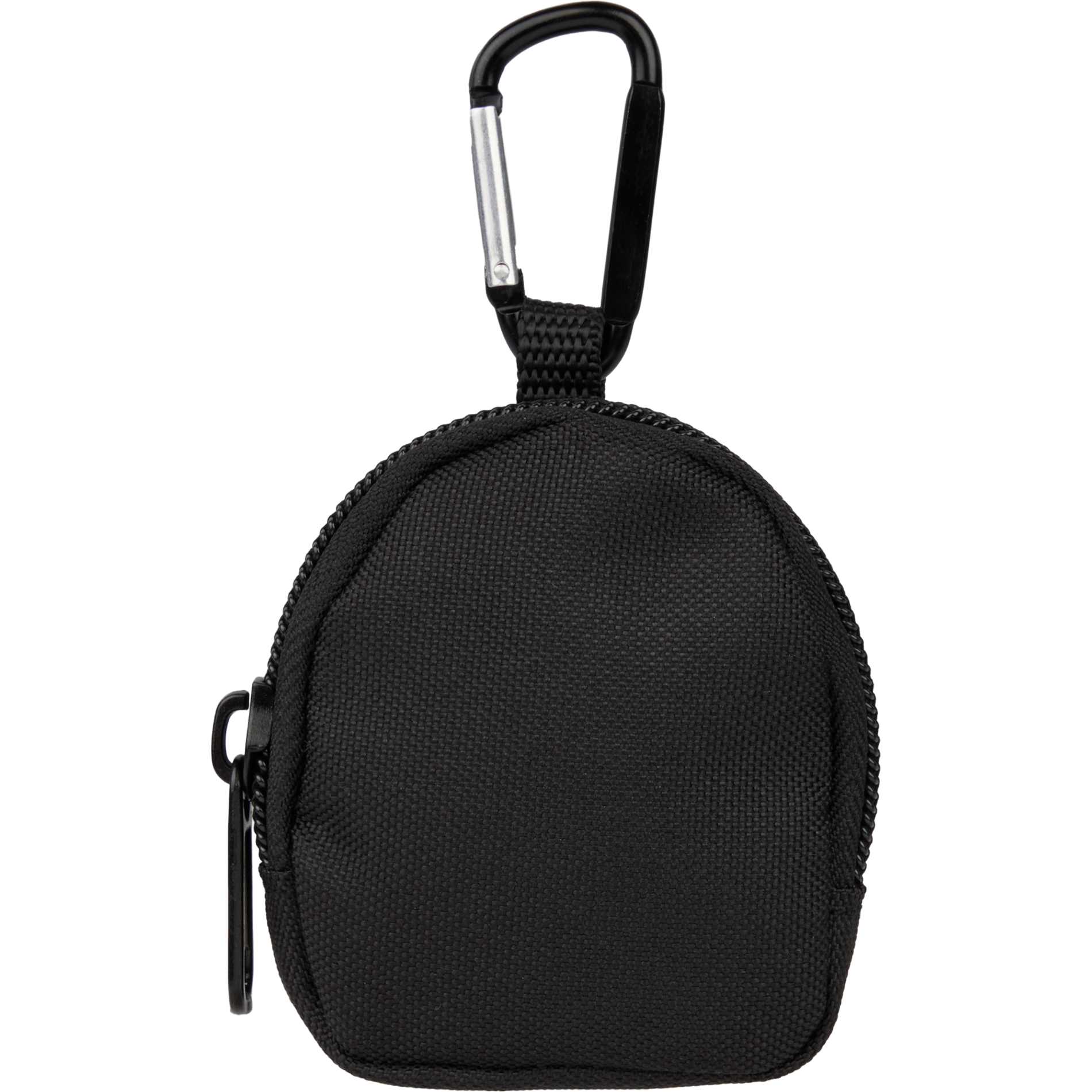 Front View of Black Mini Backpack Bag Charm plain
