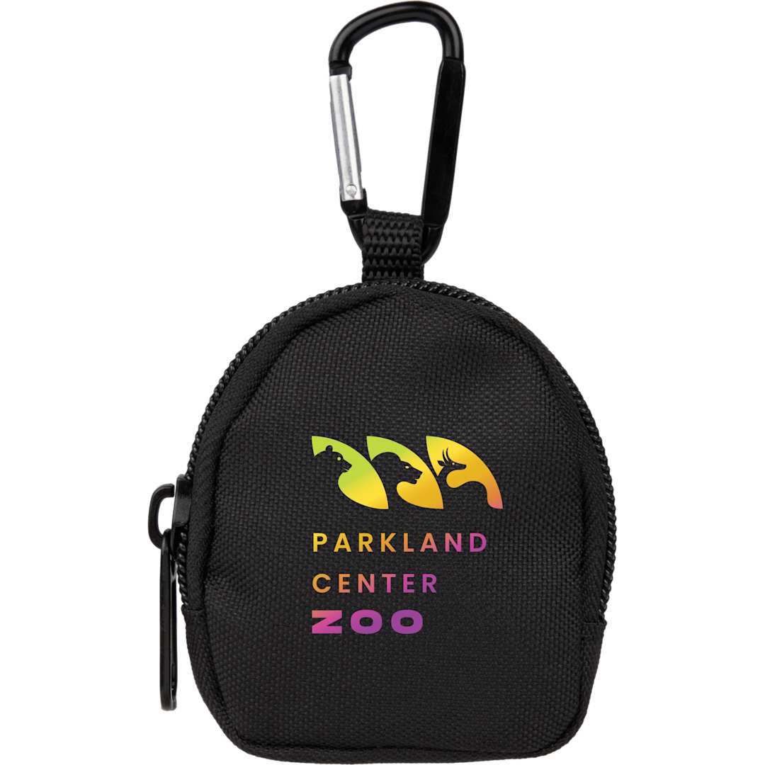 Front View of Black Mini Backpack Bag Charm