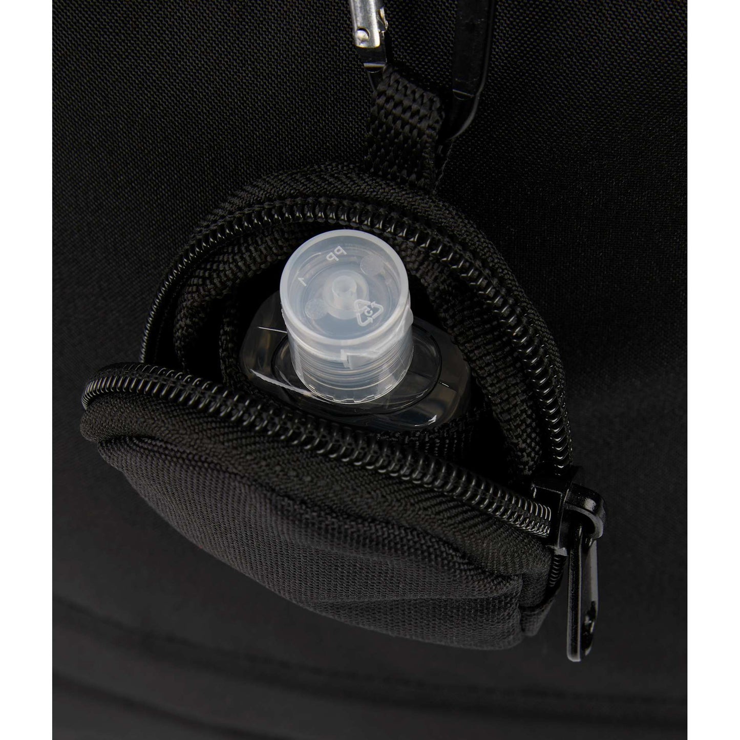 Front View of Black Mini Backpack Bag Charm