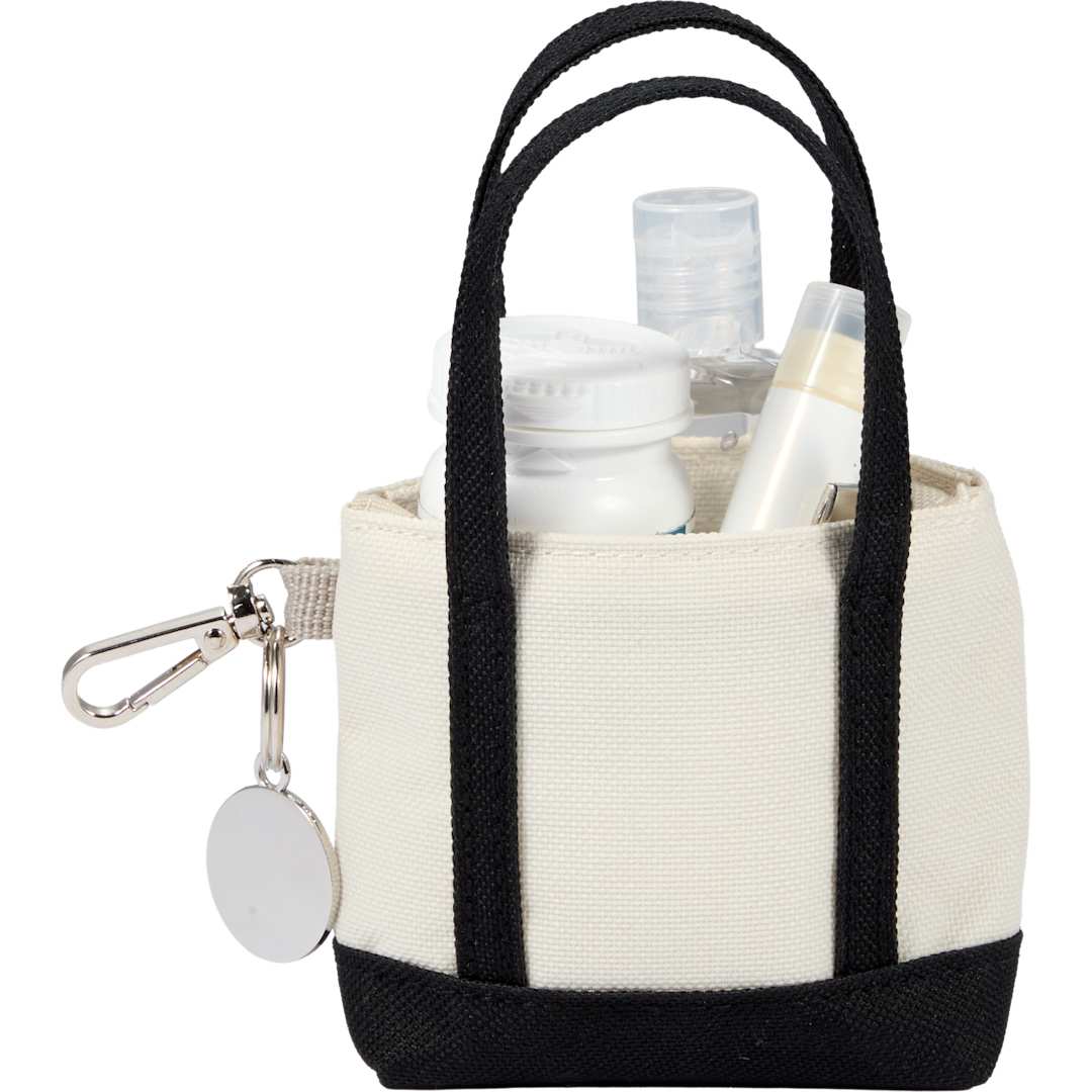Front View of Black Mini Tote Bag Charm