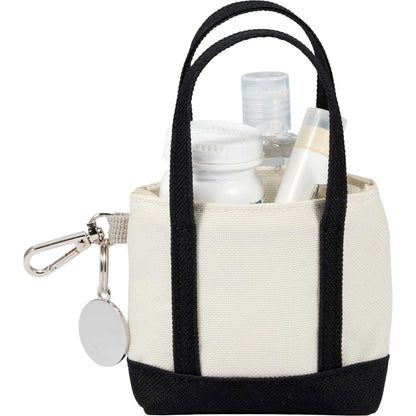 Front View of Black Mini Tote Bag Charm
