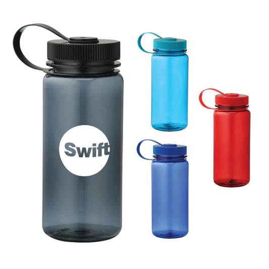 Front View of Black Montego 21oz Sports Bottle