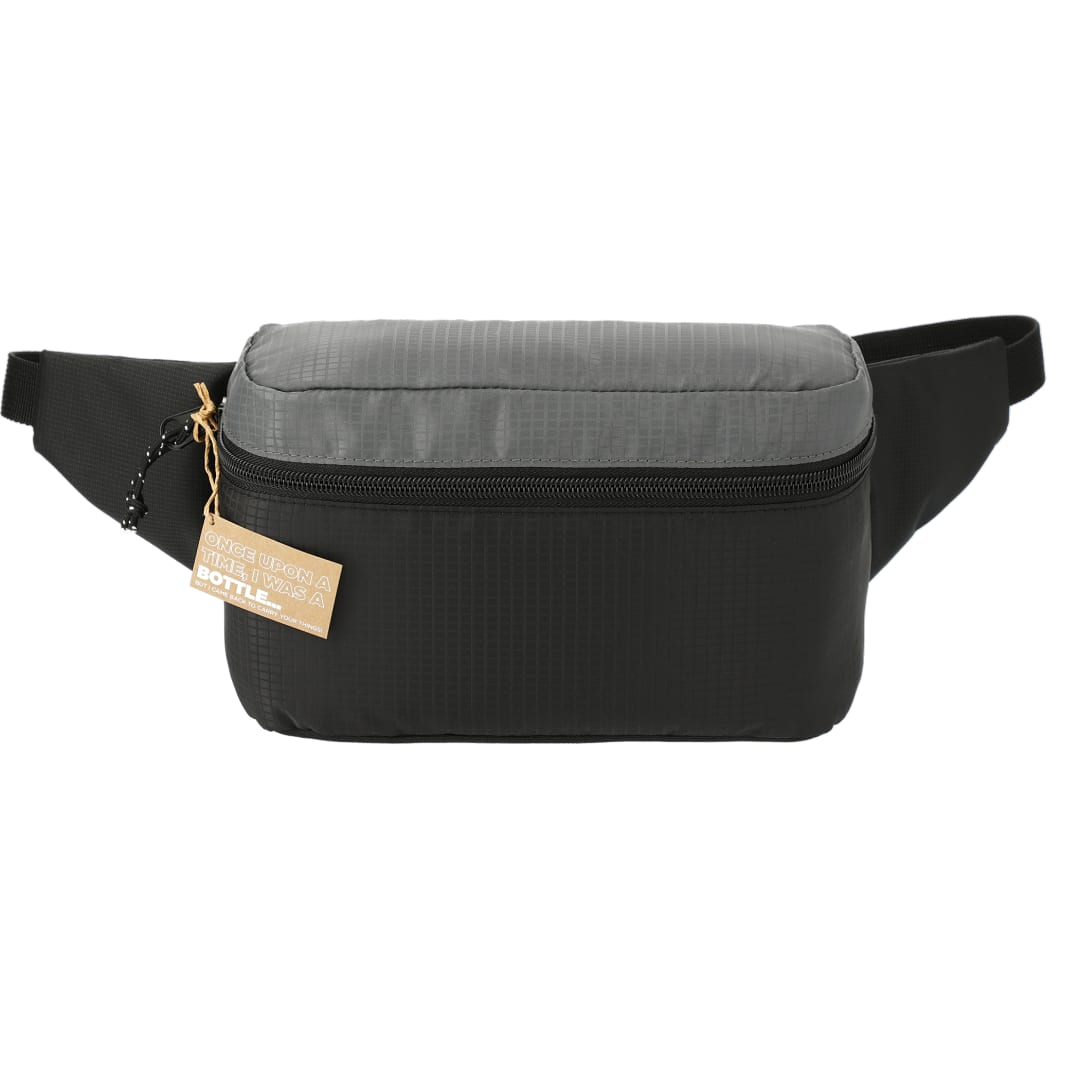 Front View of Black NBN Trailhead Recycled Fanny Pack plain