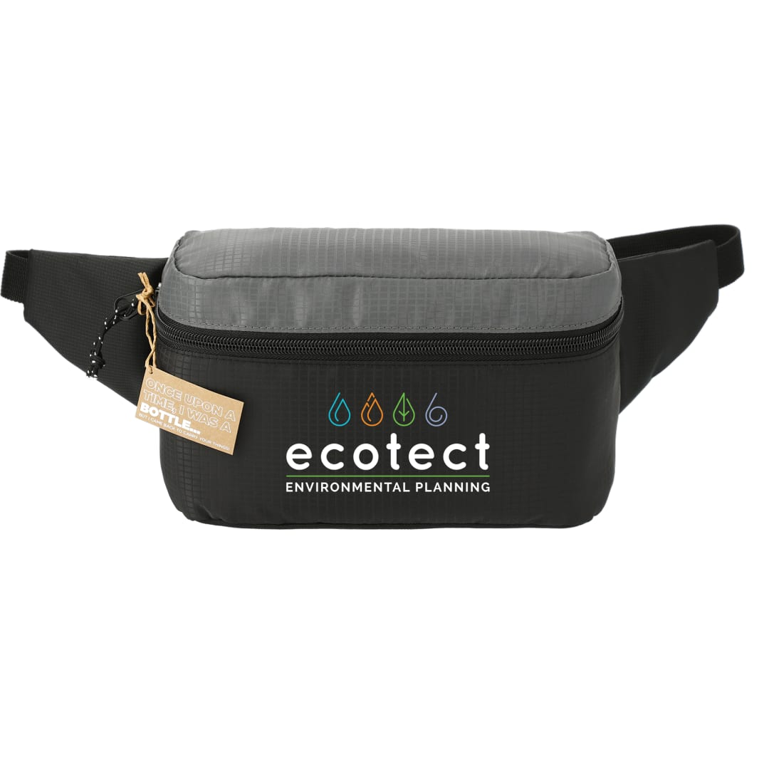 Front View of Black NBN Trailhead Recycled Fanny Pack