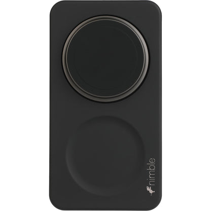 Front View of Black Nimble Podium 2-in-1 Wireless Charging Stand plain