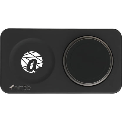 Front View of Black Nimble Podium 2-in-1 Wireless Charging Stand