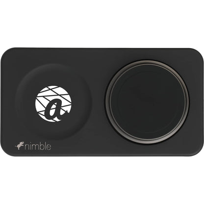 Front View of Black Nimble Podium 2-in-1 Wireless Charging Stand