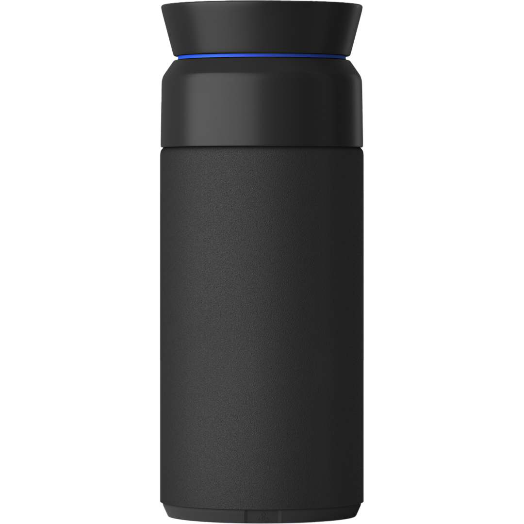 Front View of Black Ocean Bottle Coffee Flask 350ml plain