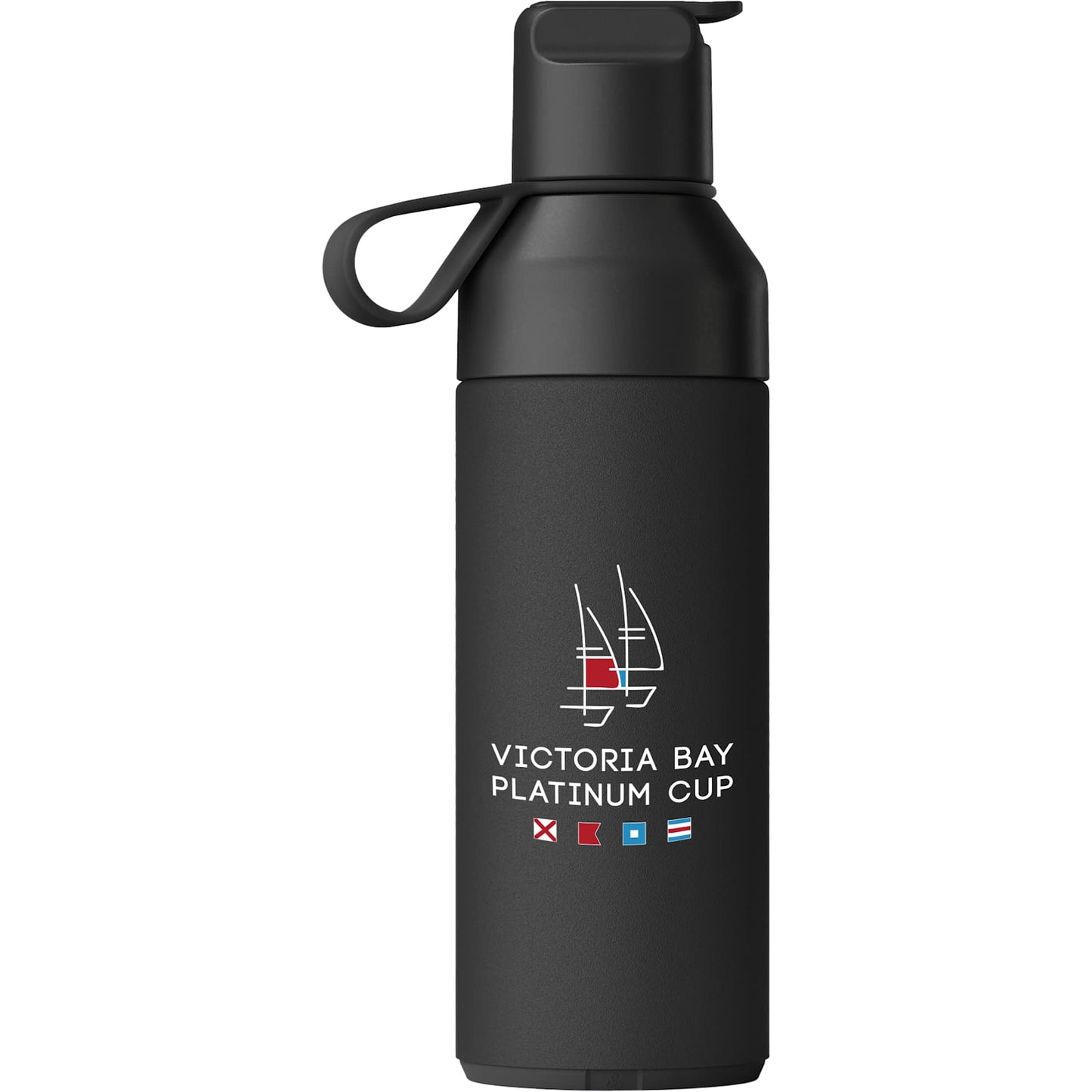 Front View of Black Ocean Bottle Go Sports Bottle  500ml